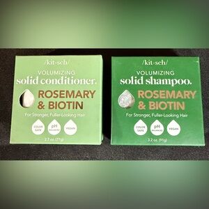 KITSCH SOLID CONDITIONER & SHAMPOO VOLUMIZING 🙌🏼 ROSEMARY & BIOTIN one of each